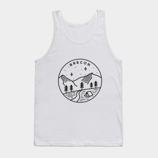 Brecon Beacons National Park Wales Emblem - White Tank Top